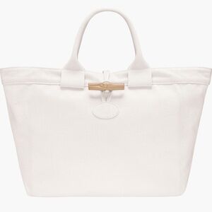 Longchamp Le Roseau canvas tote bag